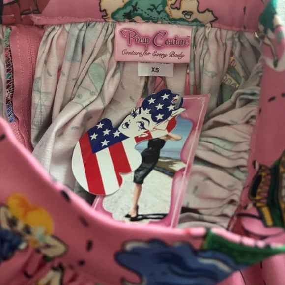 New With Tags! Pinup Girl Clothing Jenny Skirt - Picture 4 of 5